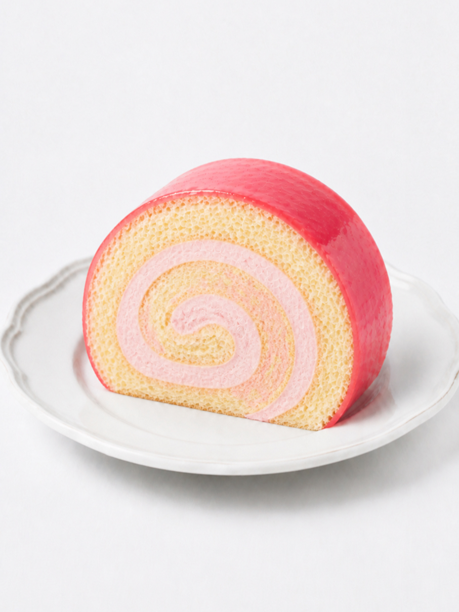 Erdbeer-Rollkuchen